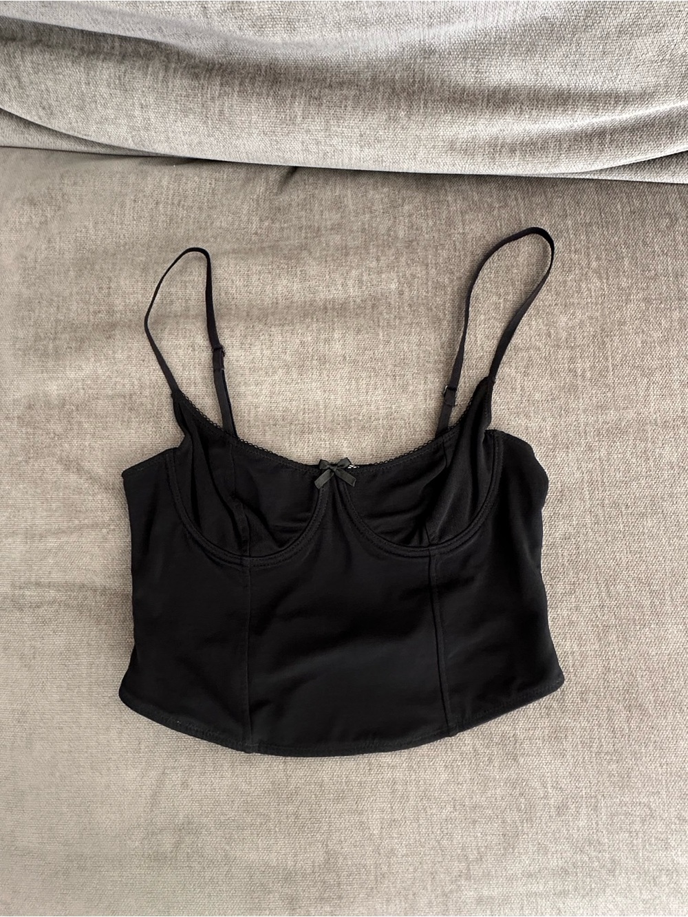 Garage Black Crop Tank Top